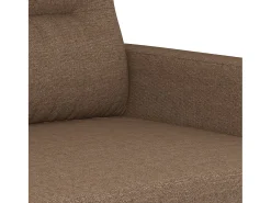 Sofá de 3 plazas de tela marrón 180 cm