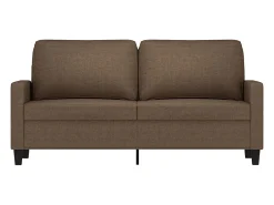 Sofá de 2 plazas de tela marrón 140 cm