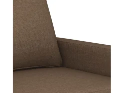 Sofá de 2 plazas de tela marrón 140 cm