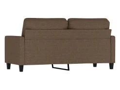 Sofá de 2 plazas de tela marrón 140 cm