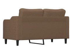 Sofá de 2 plazas de tela marrón 140 cm