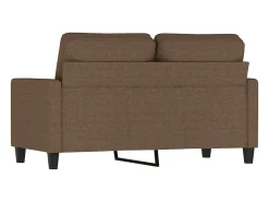 Sofá de 2 plazas de tela marrón 120 cm