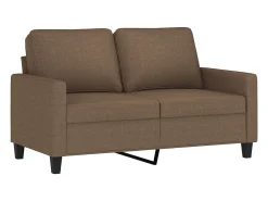 Sofá de 2 plazas de tela marrón 120 cm
