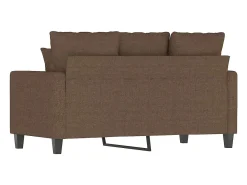 Sofá de 2 plazas de tela marrón 120 cm