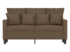 Sofá de 2 plazas de tela marrón 120 cm