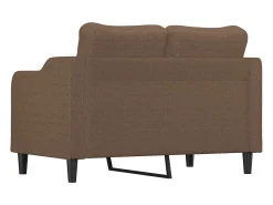 Sofá de 2 plazas de tela marrón 120 cm