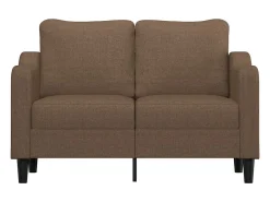 Sofá de 2 plazas de tela marrón 120 cm