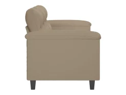 Sofá de 3 plazas de tela microfibra gris taupe 180 cm