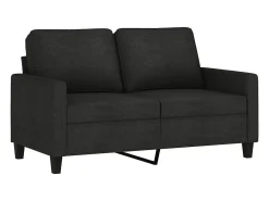 Sofá de 2 plazas de tela negro 120 cm