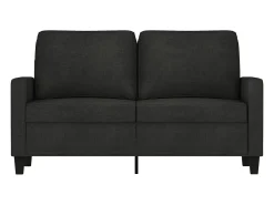 Sofá de 2 plazas de tela negro 120 cm