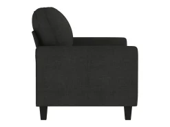 Sofá de 2 plazas de tela negro 120 cm