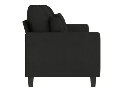 Sofá de 3 plazas de tela negro 180 cm