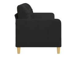 Sofá de 3 plazas de tela negro 180 cm
