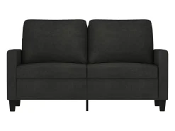 Sofá de 2 plazas de tela negro 120 cm PWFG46412