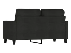 Sofá de 2 plazas de tela negro 120 cm PWFG46412