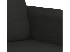 Sofá de 2 plazas de tela negro 120 cm