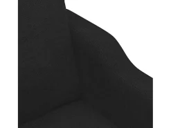 Sofá de 3 plazas de tela negro 180 cm
