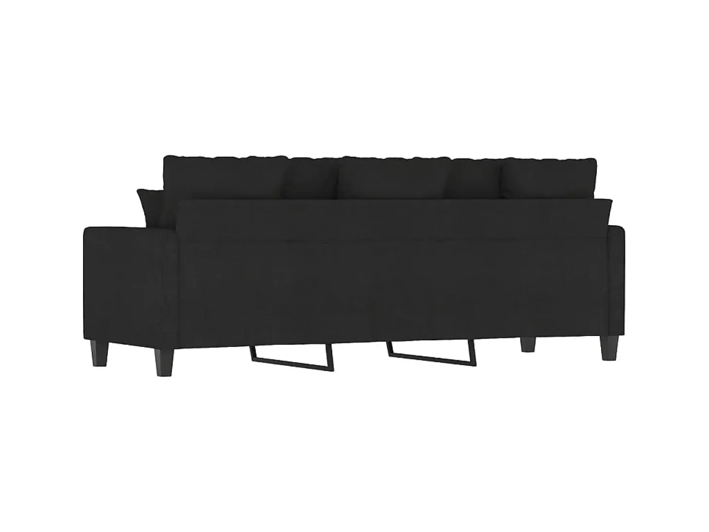 Sofá de 3 plazas de tela negro 180 cm PWFG56117