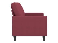 Sofá de 3 plazas de tela rojo tinto 180 cm