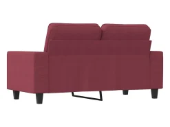 Sofá de 2 plazas de tela rojo tinto 120 cm