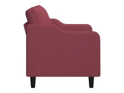 Sofá de 2 plazas de tela rojo tinto 140 cm