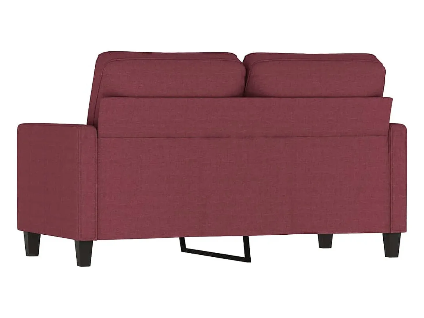Sofá de 2 plazas de tela rojo tinto 120 cm