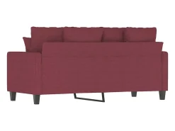 Sofá de 2 plazas de tela rojo tinto 140 cm