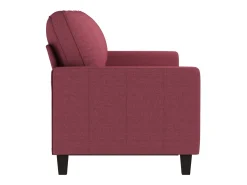 Sofá de 3 plazas de tela rojo tinto 180 cm