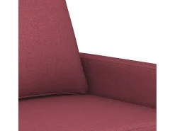 Sofá de 3 plazas de tela rojo tinto 180 cm