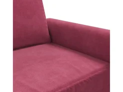 Sofá de 2 plazas de terciopelo rojo tinto 140 cm