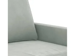 Sofá de 2 plazas de terciopelo gris claro 140 cm