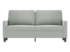 Sofá de 2 plazas de terciopelo gris claro 140 cm
