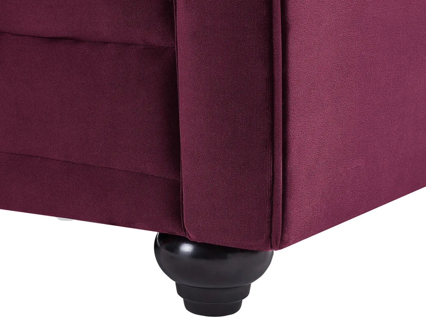 Sofá de 2 plazas de terciopelo color morado CHESTERFIELD