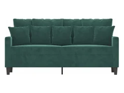 Sofá de 2 plazas de terciopelo verde oscuro 140 cm