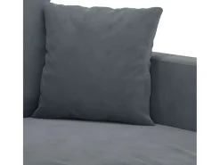 Sofá de 2 plazas de terciopelo gris oscuro 140 cm