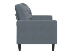 Sofá de 2 plazas de terciopelo gris oscuro 120 cm
