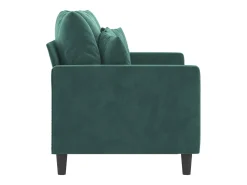 Sofá de 2 plazas de terciopelo verde oscuro 120 cm