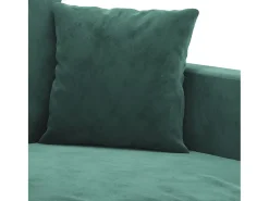 Sofá de 2 plazas de terciopelo verde oscuro 120 cm