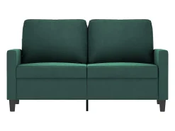 Sofá de 2 plazas de terciopelo verde oscuro 120 cm
