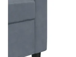 Sofá de 2 plazas de terciopelo gris oscuro 140 cm