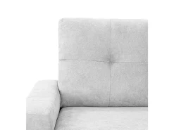 Sofá de 2 plazas de 96x145x78 cm de tela en color gris claro con patas negras Brooklyn