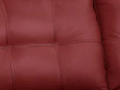 Sofá de 2 plazas en piel de vacuno - Rojo - HAZEL