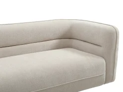 Sofá de 3 plazas en tejido chenilla beige producto eco-responsable TALIENA
