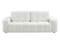 Sofá de 3 plazas en tela bouclé blanco estilo diseño SOPELANA