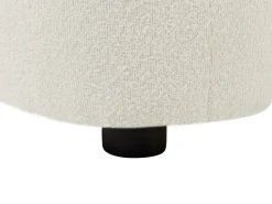 Sofá de 3 plazas en tela bouclé color blanco marfil OVOTAS