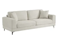 Sofá de 3 plazas en tela texturizada de color beige JAMOLO