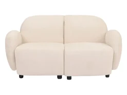 Sofá de 2 plazas MCW-P33, crema