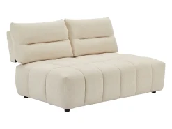 Sofá de 2 plazas movible hacia adelante y hacia atrás en tela texturizada beige APOLIU