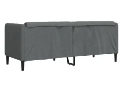 Sofá de 2 plazas tela gris oscuro