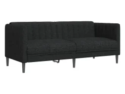 Sofá de 2 plazas tela negro
